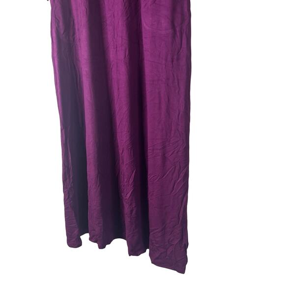 A624950 BELLE by Kim Gravel Rayon Span Bracelet Sleeve Maxi Dress Aubergine XXS - Picture 3 of 6